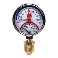 Термоманометр радиальный STI ∅63 120°C 16 bar УП (G½")